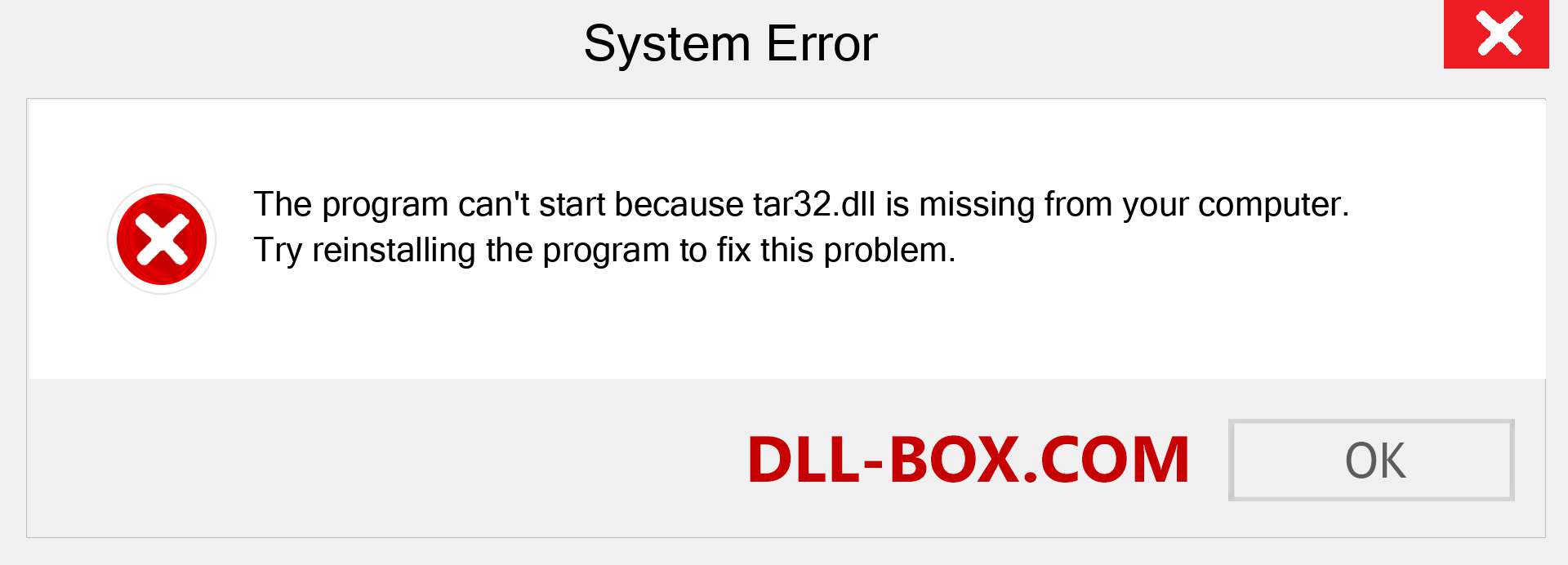  tar32.dll file is missing?. Download for Windows 7, 8, 10 - Fix  tar32 dll Missing Error on Windows, photos, images